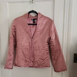 Vintage Carole Little Soft Pink Quilted Opera Jacket Medium